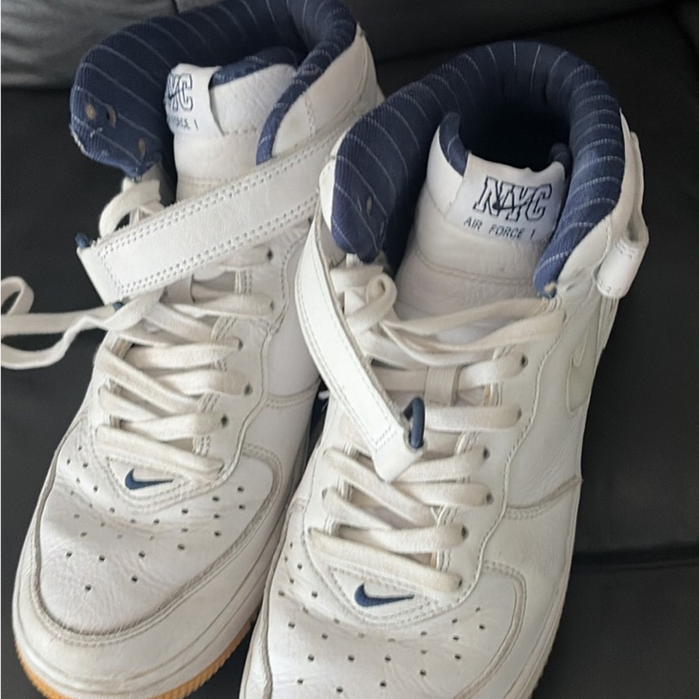 Nike Air Force 1 High Top White Blue
